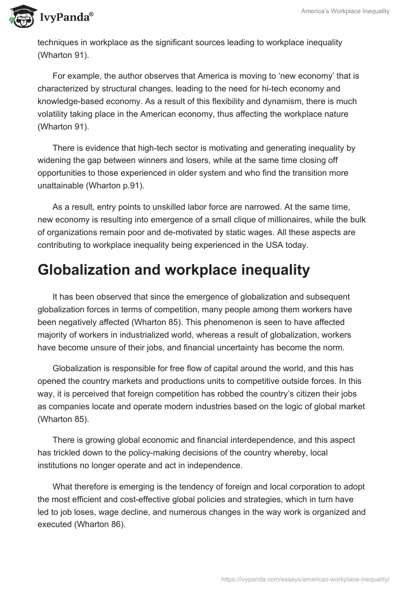 America’s Workplace Inequality. Page 4