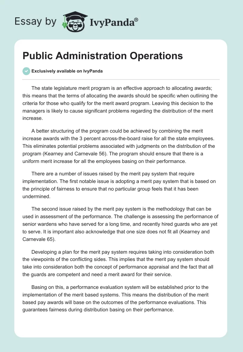 Public Administration Operations. Page 1