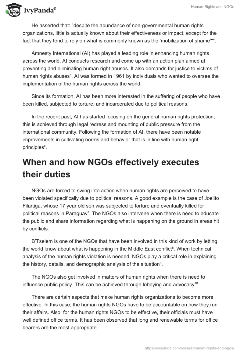 Human Rights and NGOs. Page 2