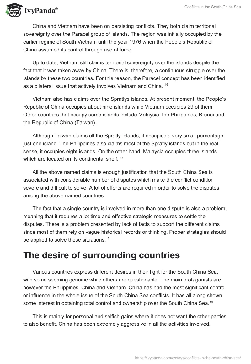 Conflicts in the South China Sea. Page 5