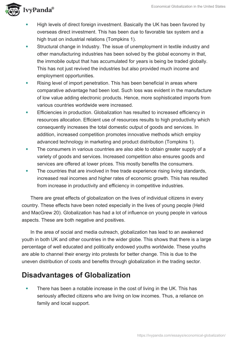 Economical Globalization in the United States. Page 2