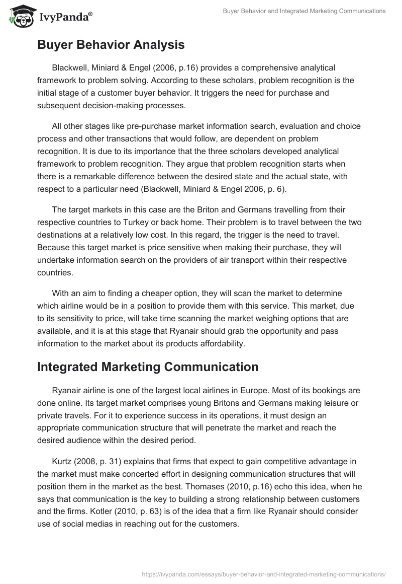 Buyer Behavior and Integrated Marketing Communications. Page 4