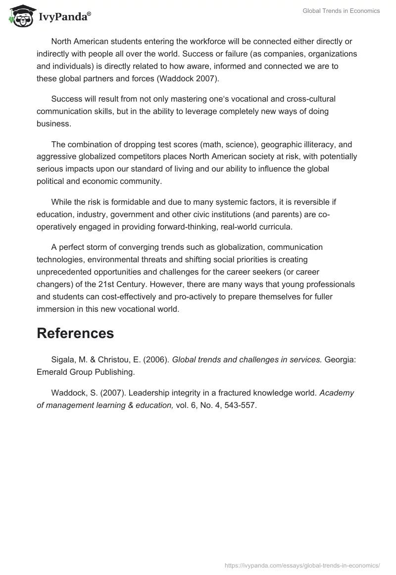Global Trends in Economics. Page 3