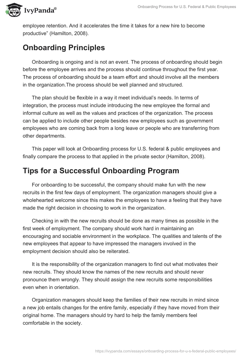 Onboarding Process for U.S. Federal & Public Employees. Page 3