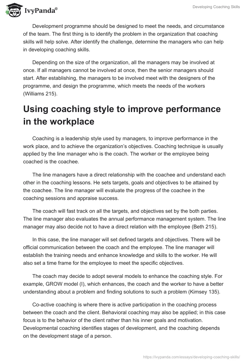 Developing Coaching Skills. Page 3