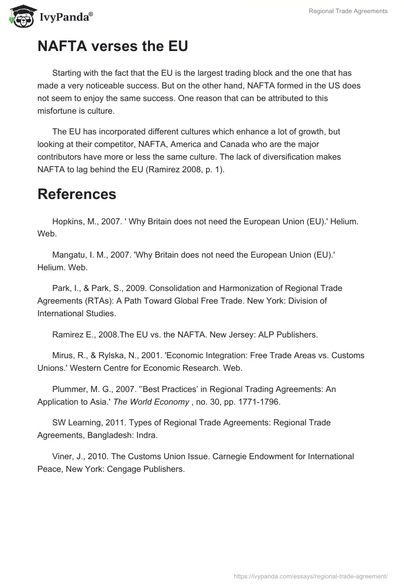 Regional Trade Agreements. Page 4