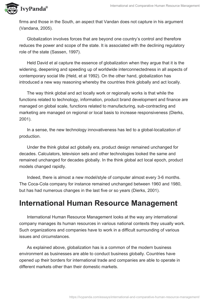 International and Comparative Human Resource Management. Page 4