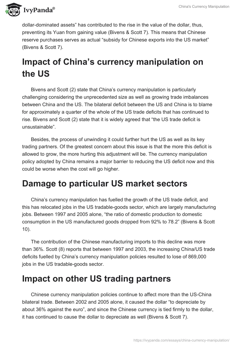 China's Currency Manipulation. Page 3