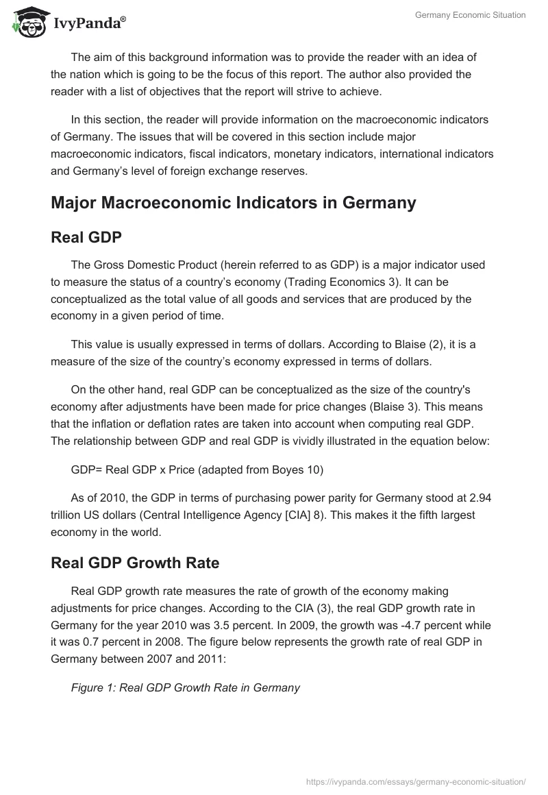Economic Situation in Germany: Analysis & Forecasts. Page 5