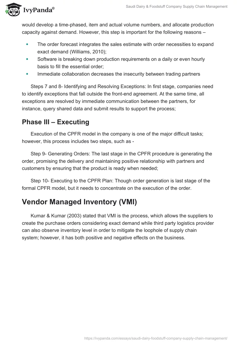 Saudi Dairy & Foodstuff Company Supply Chain Management. Page 5