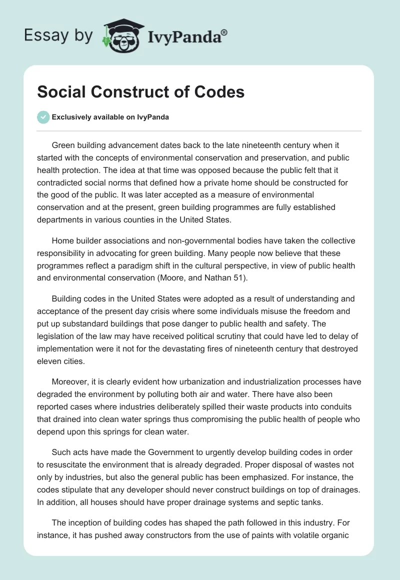 Social Construct of Codes. Page 1