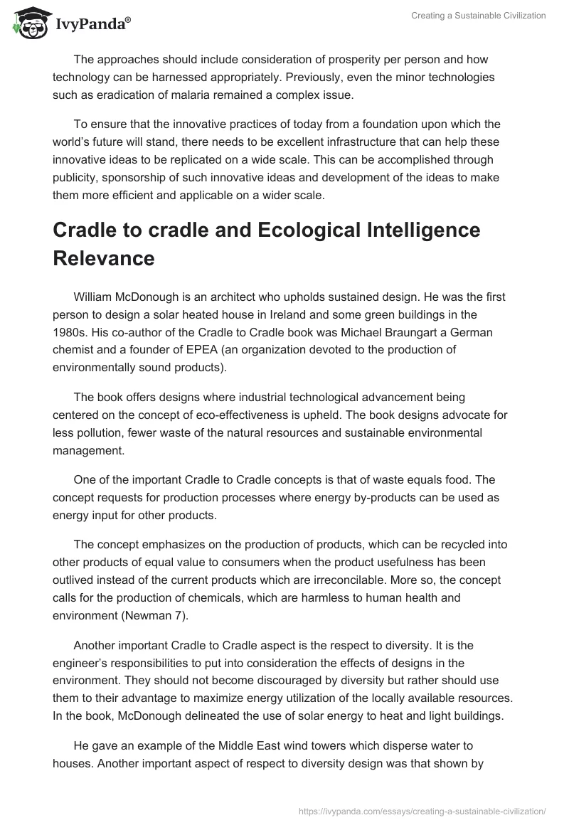 Creating a Sustainable Civilization. Page 3