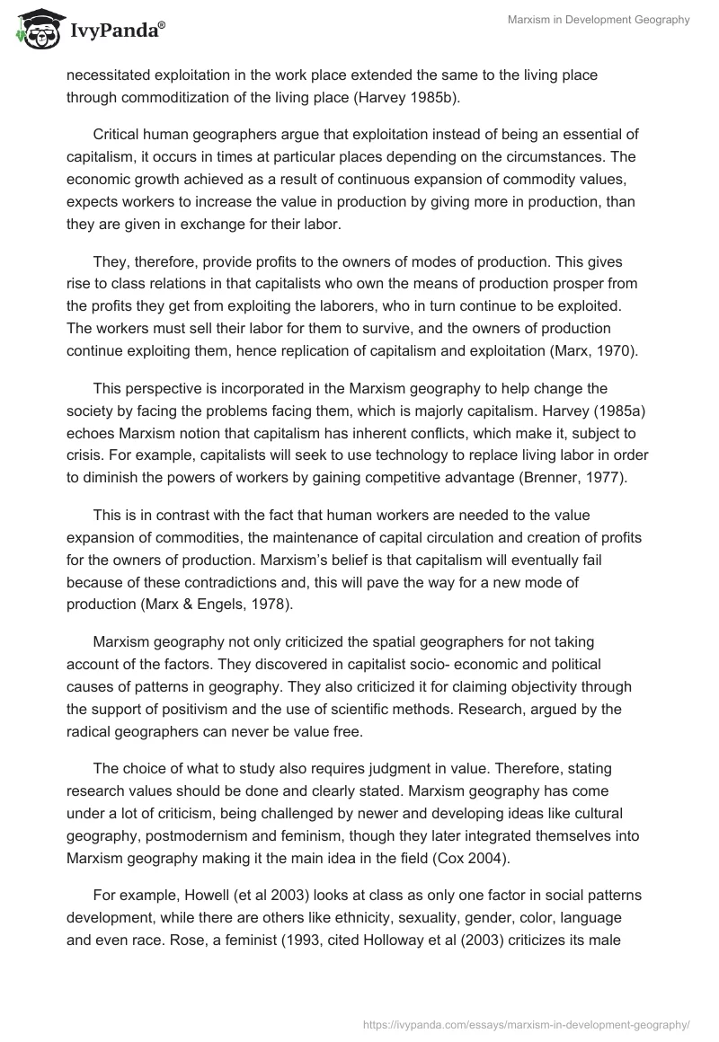 Marxism in Development Geography. Page 4