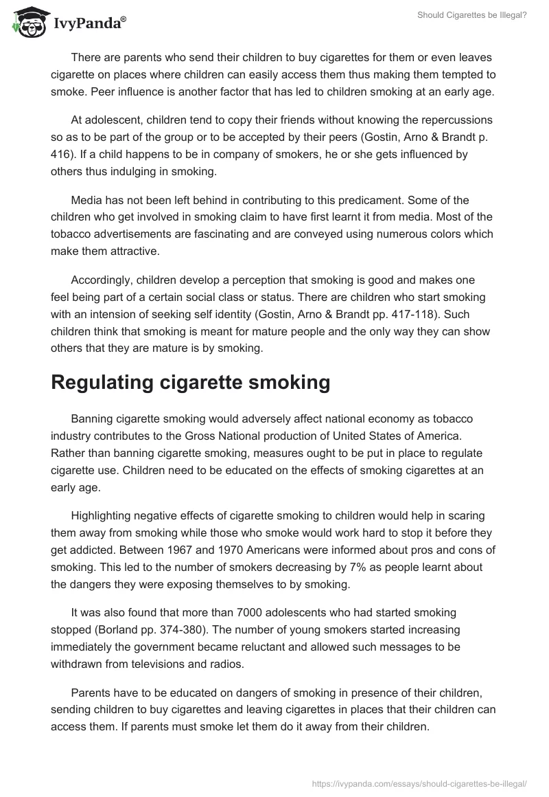 Should Cigarettes be Illegal?. Page 4