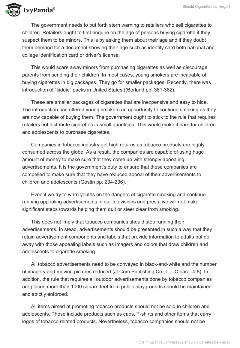 Should Cigarettes be Illegal?. Page 5