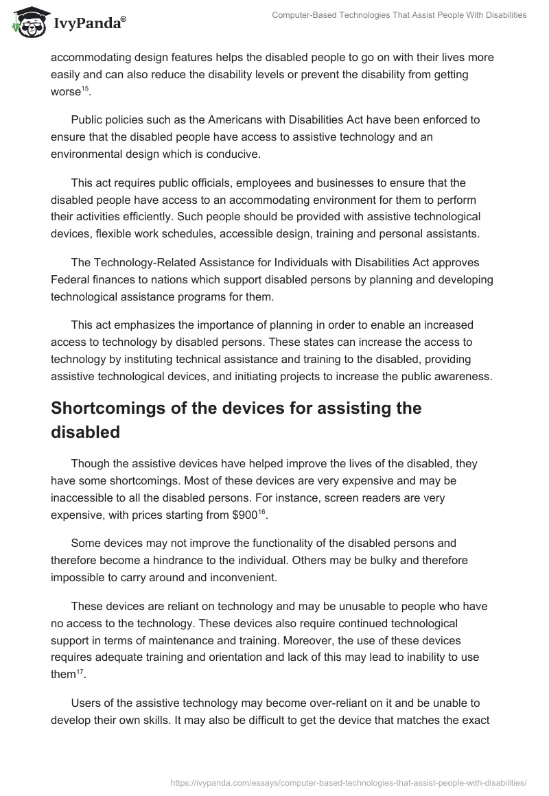 Computer-Based Technologies That Assist People With Disabilities. Page 5