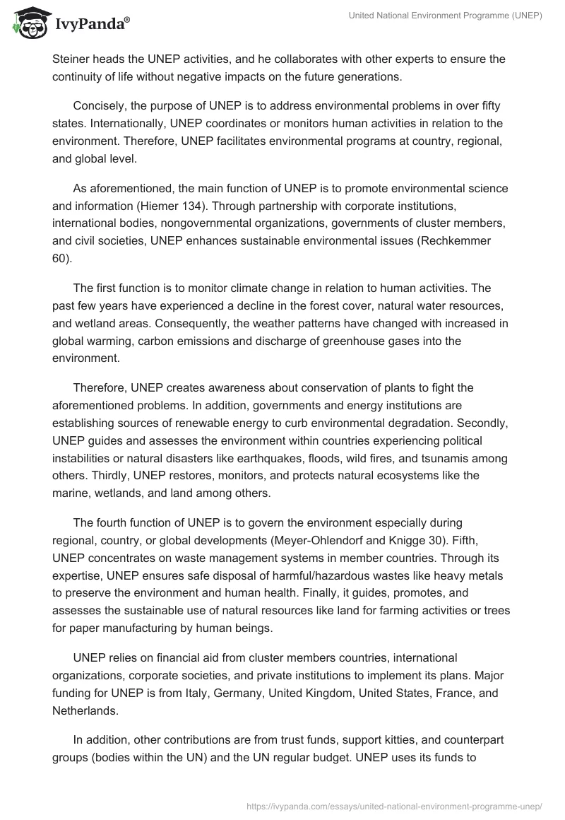 United National Environment Programme (UNEP). Page 2