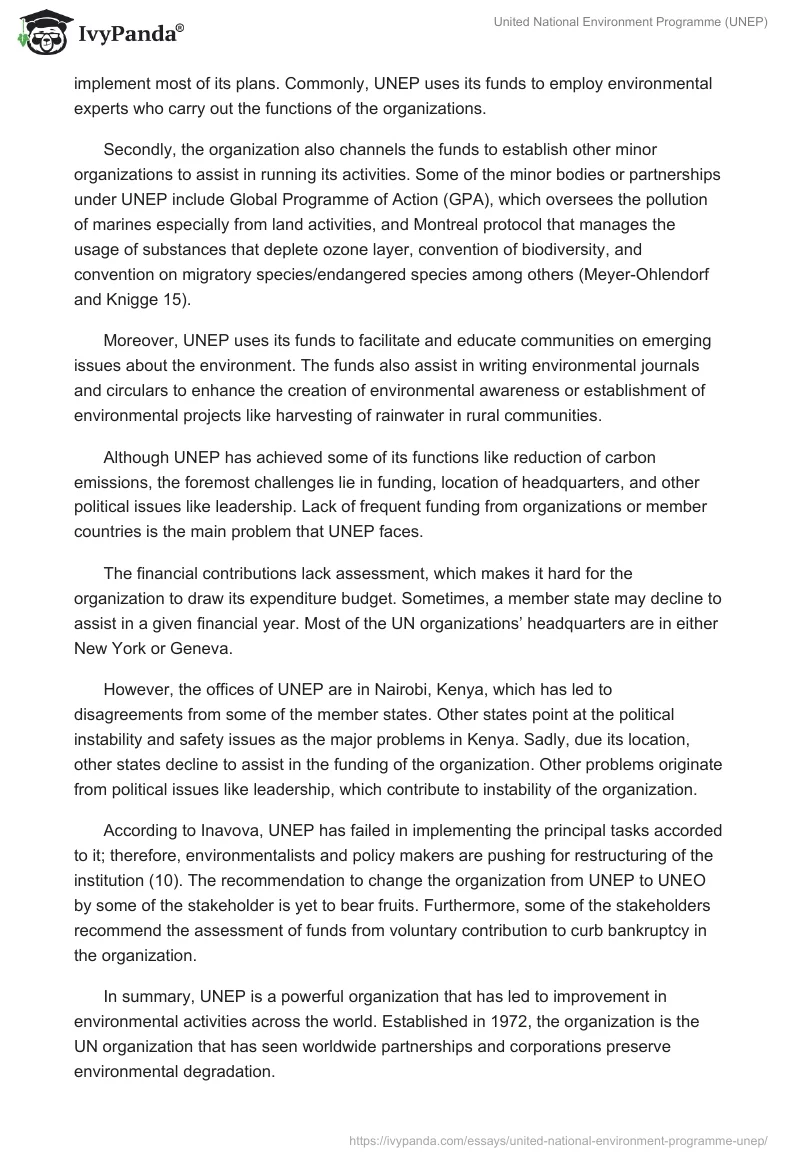 United National Environment Programme (UNEP). Page 3