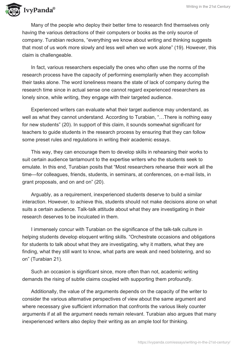 Writing in the 21st Century. Page 2