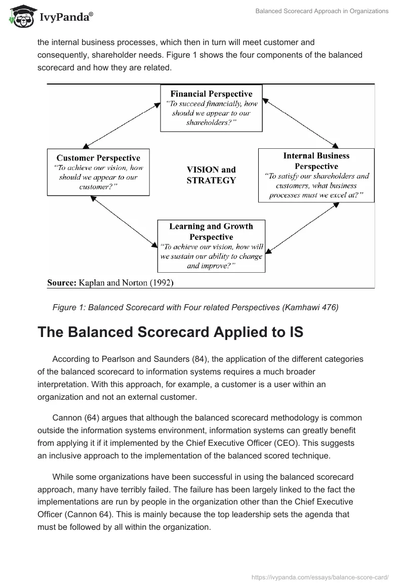 Balanced Scorecard Approach in Organizations. Page 3