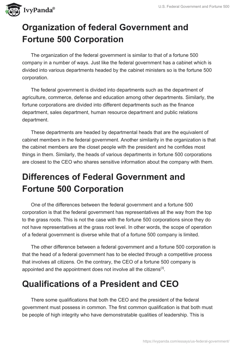 U.S. Federal Government and Fortune 500. Page 2