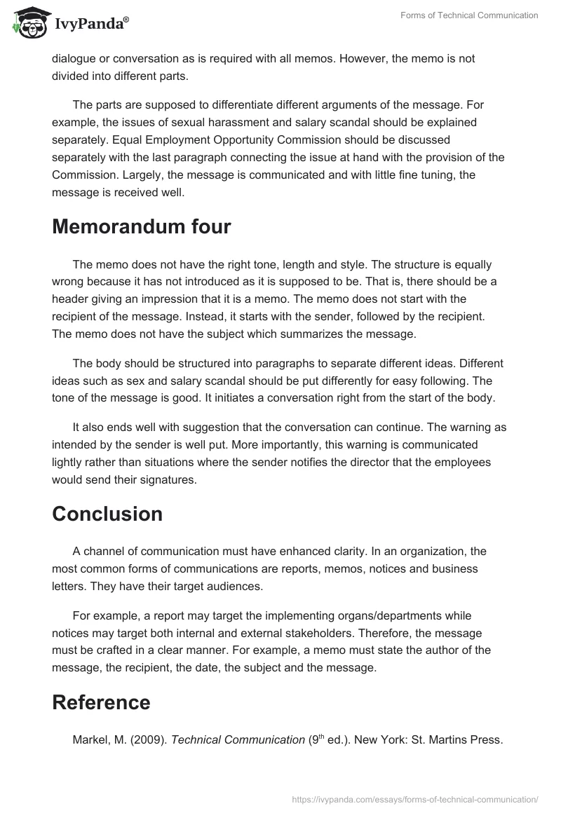 Forms of Technical Communication. Page 4
