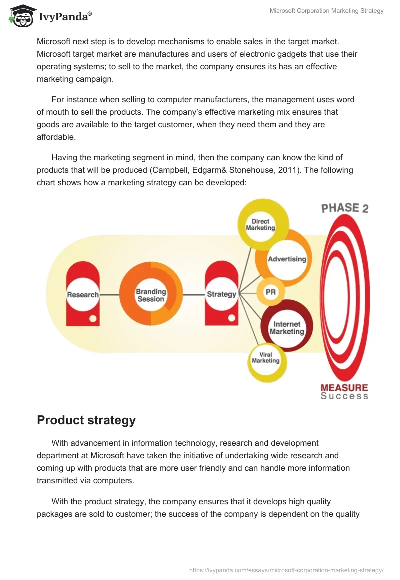 Microsoft Corporation Marketing Strategy. Page 3