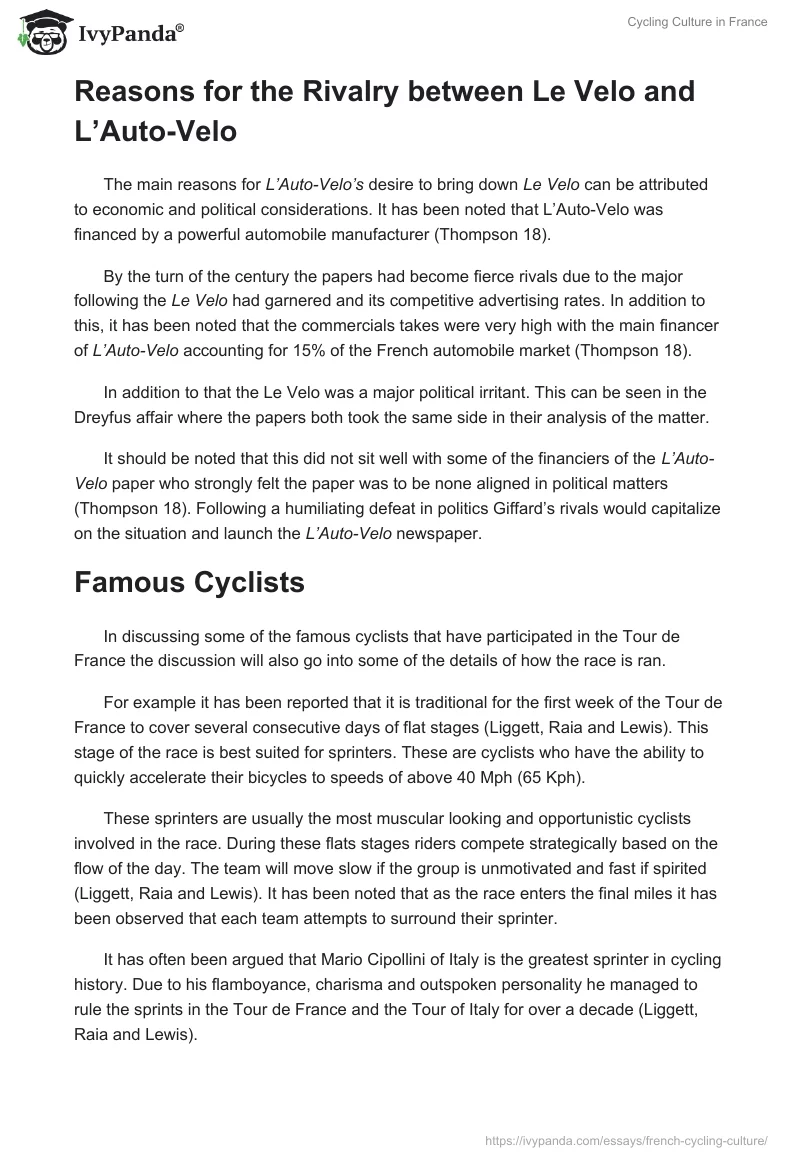 Cycling Culture in France. Page 4