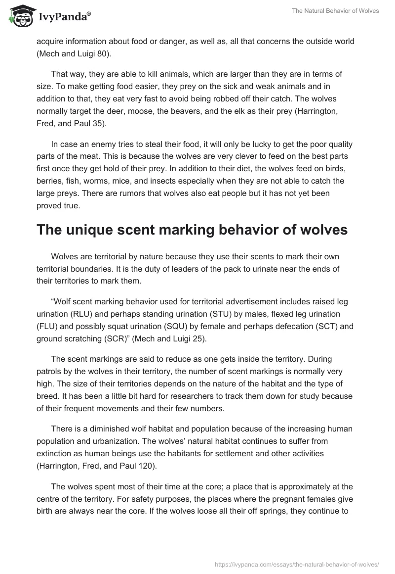The Natural Behavior of Wolves. Page 3