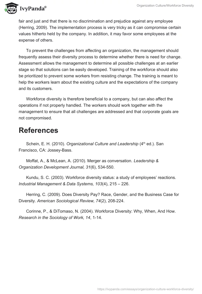 Organization Culture/Workforce Diversity. Page 5