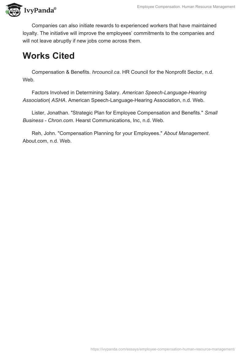 Employee Compensation. Human Resource Management. Page 5
