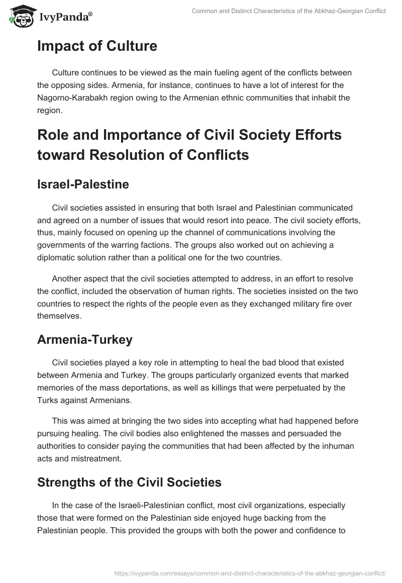 Common and Distinct Characteristics of the Abkhaz-Georgian Conflict. Page 4