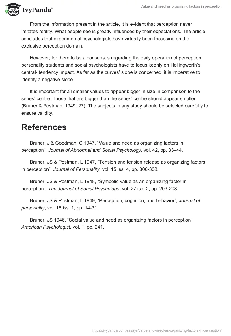 Value and need as organizing factors in perception. Page 3