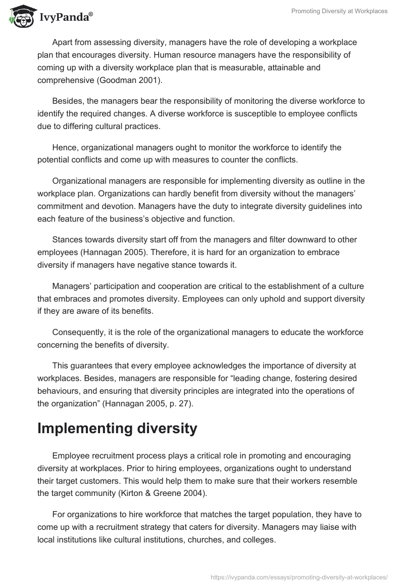 Promoting Diversity at Workplaces. Page 2