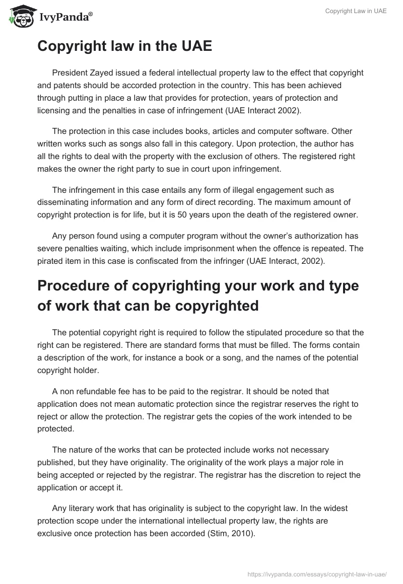 Copyright Law in UAE. Page 3