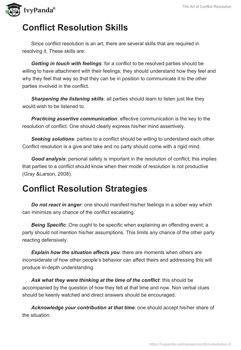 The Art of Conflict Resolution. Page 3