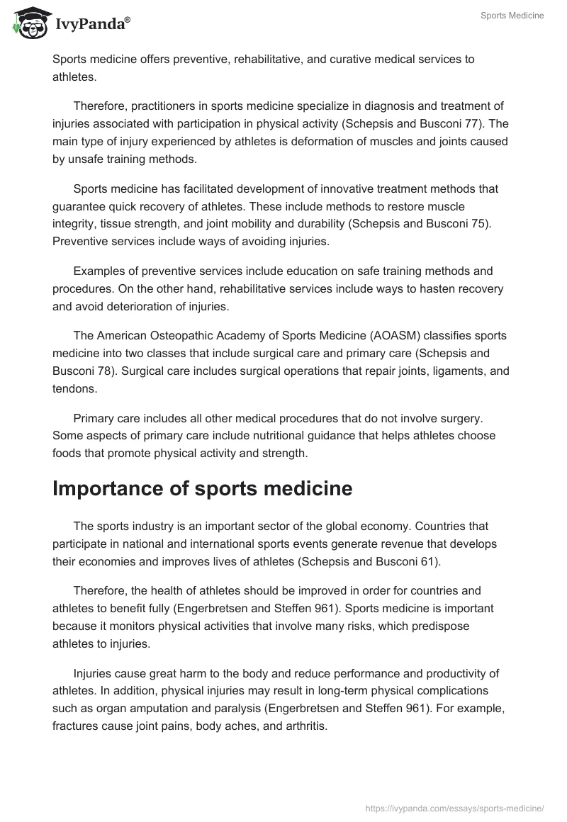 sports medicine essay topics