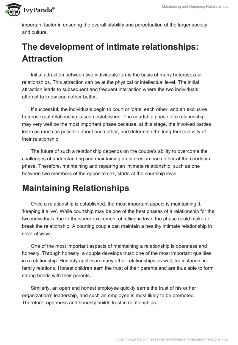 Maintaining and Repairing Relationships. Page 2