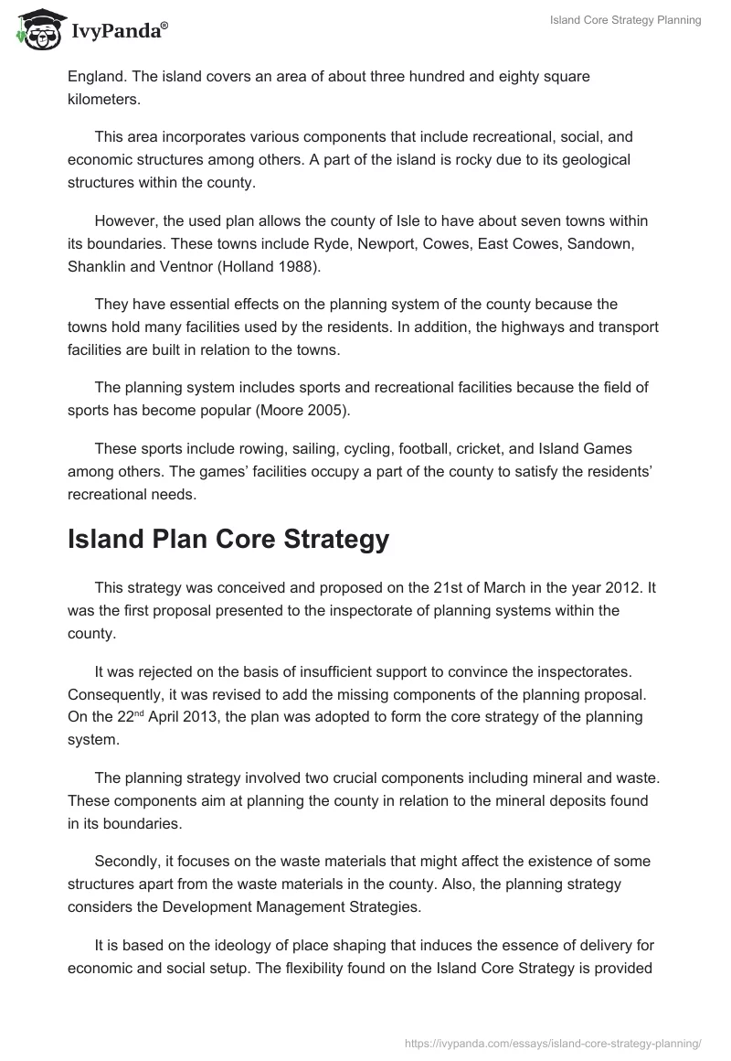 Island Core Strategy Planning. Page 2