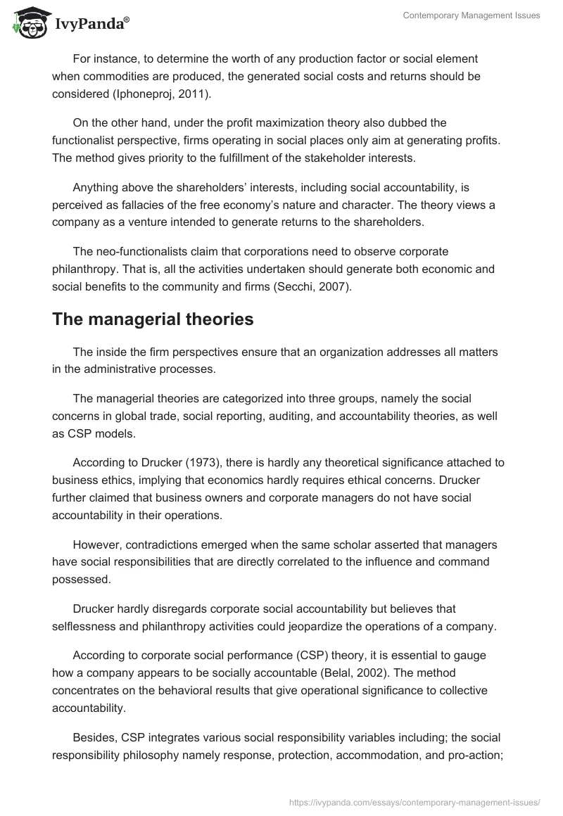Contemporary Management Issues. Page 3
