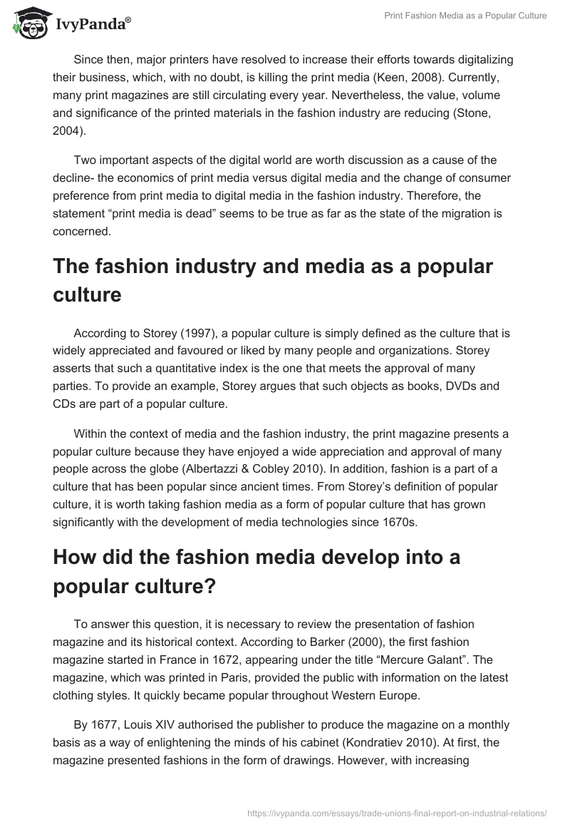 Print Fashion Media as a Popular Culture. Page 2