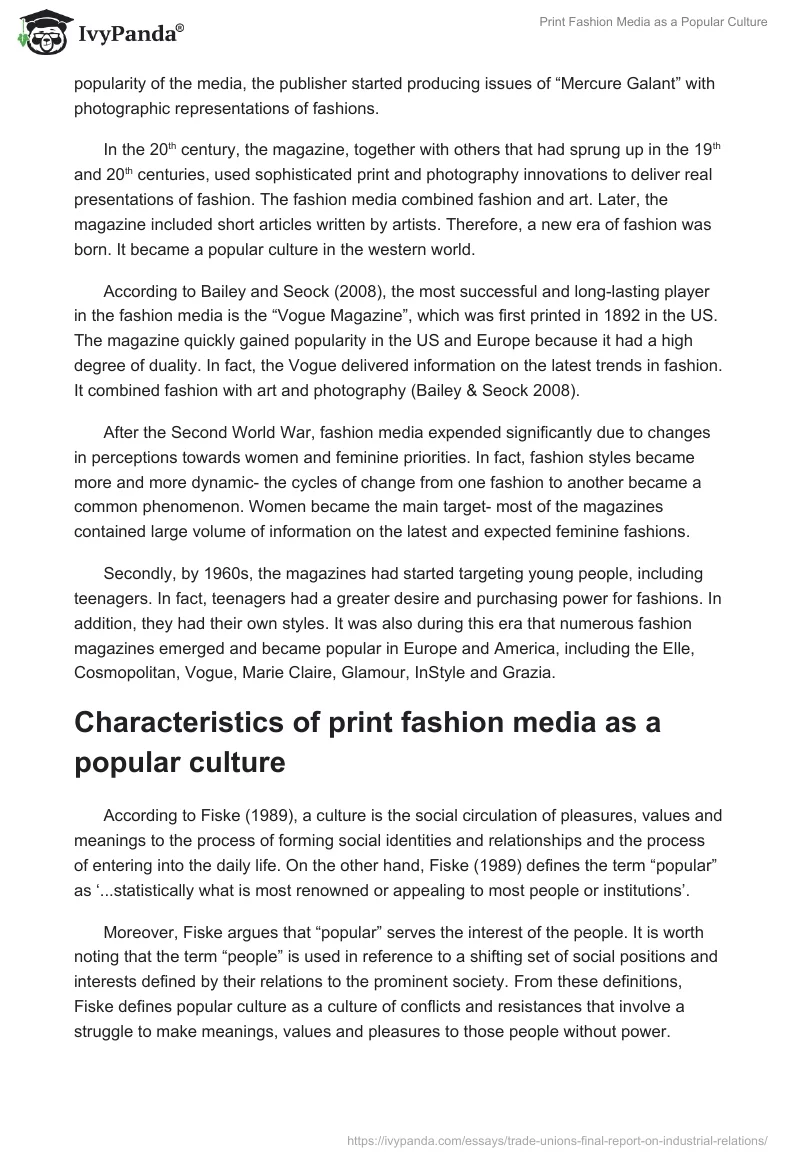 Print Fashion Media as a Popular Culture. Page 3