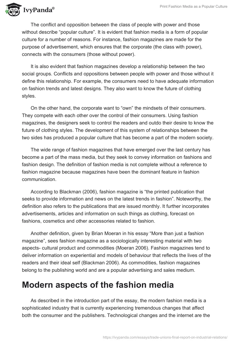 Print Fashion Media as a Popular Culture. Page 4