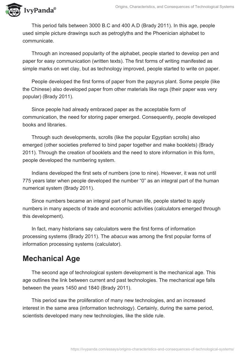 Origins, Characteristics, and Consequences of Technological Systems. Page 3