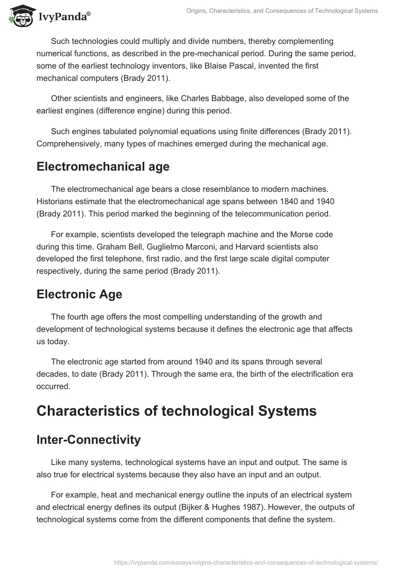 Origins, Characteristics, and Consequences of Technological Systems. Page 4