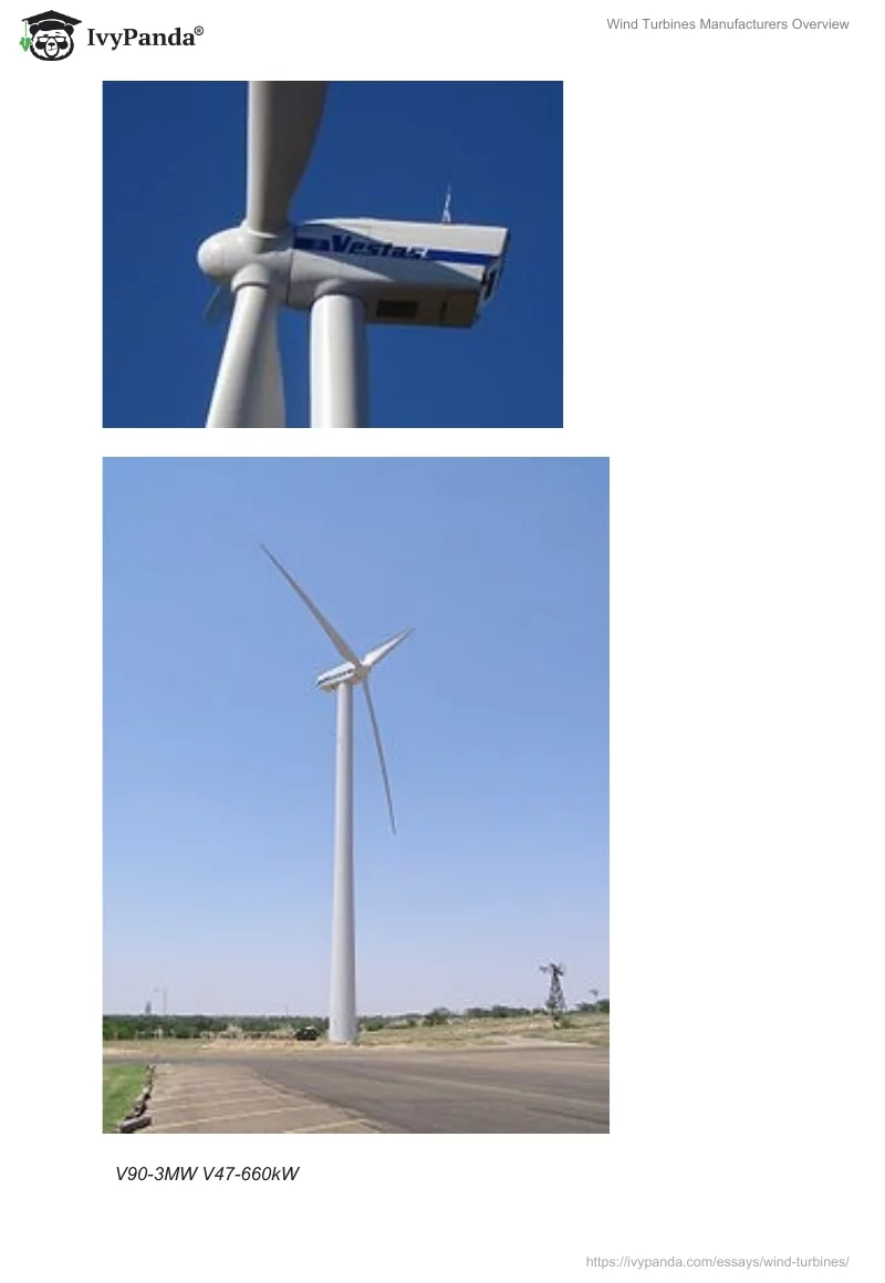 Wind Turbines Manufacturers Overview. Page 3
