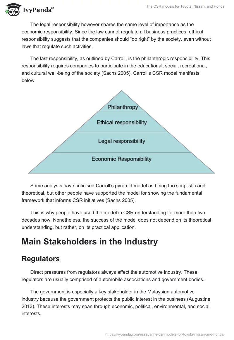 The CSR Models for Toyota, Nissan, and Honda. Page 3