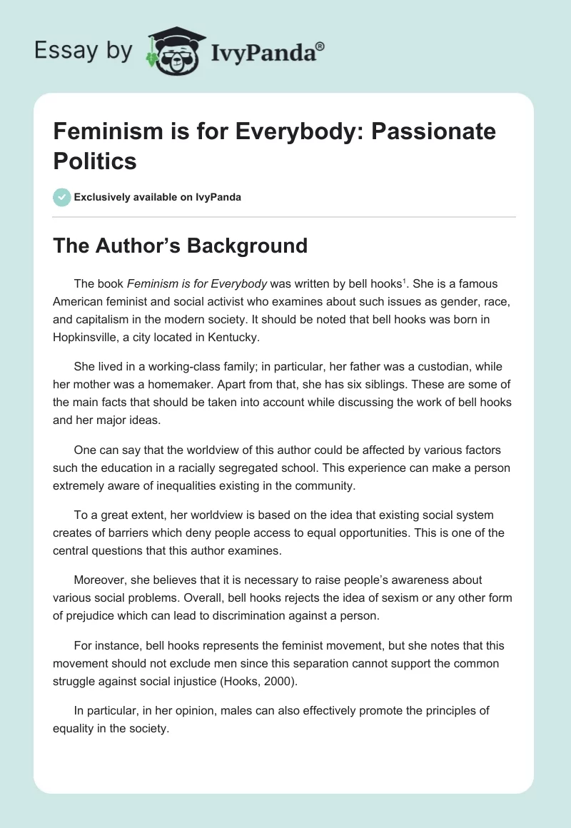 Feminism is for Everybody: Passionate Politics. Page 1