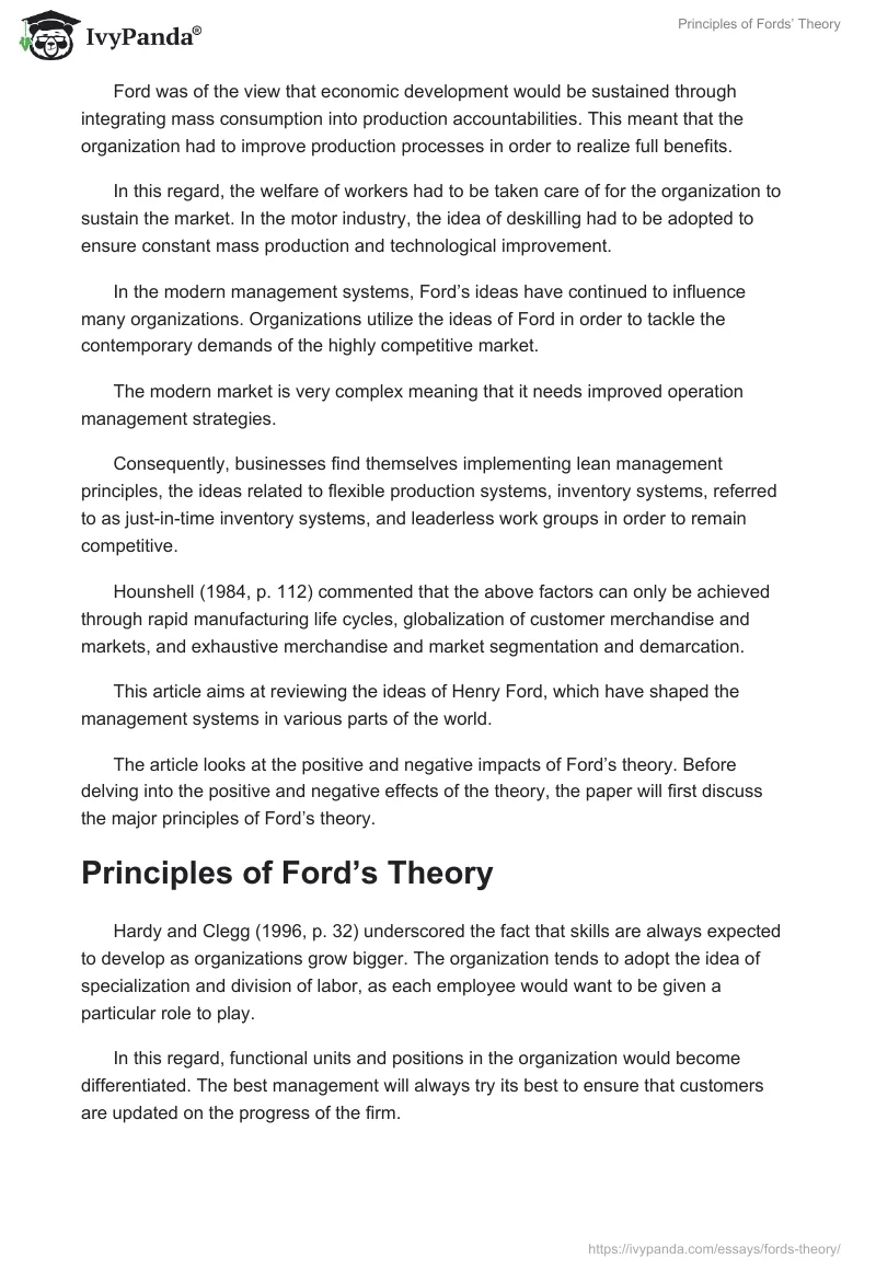 Principles of Fords’ Theory. Page 2