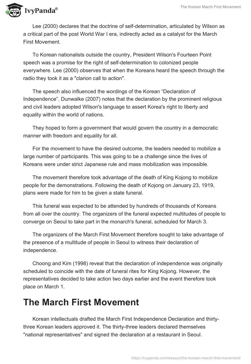 The Korean March First Movement. Page 3